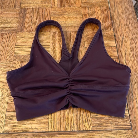 ALO WILD THING SPORTS BRA MAROON SIZE M - Picture 2 of 5